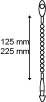 Bundelband met bolletjes - Lengte: 125 mm_