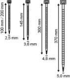 Adjustable fixed clamp - length 370mm - transparent_