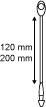 Touw draad - lengte 120mm - Zwart_