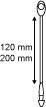 Touw draad - lengte 200mm - Wit_