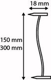 Elestiek koord met 2 metalen "T-splintje" - lengte 150mm_