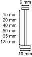 Nylon draad - lengte 50 mm_
