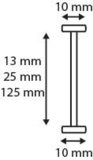 Attache Nylon avec extrémités étroites - longueur 13mm - translucide_