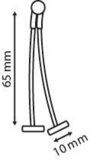 Attache Nylon en forme de "V" - longueur 65mm - translucide_