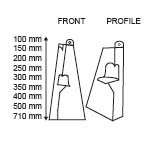 Cardboard easel - cardboard - single foot - 710mm_