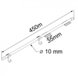 Adhesive banner hanger pvc rod_