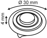 CD disc round adhesive dot - plastic - ø35mm - white_