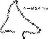 Chaîne boule  - rouleau : 25m - ø2,4mm_