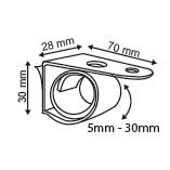 Snail clip with adhesive - size 70x30mm - permanent adhesive - transparent_