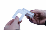 Plastic support fixing - size 47x55mm - size Support 26x65mm - 90 ° angle - white_