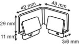 Vertselbare displayvoet - Hoogte: 11mm - Transparant_