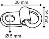 Œillet de suspension pour rivet d'assemblage  - ø5mm - métal - nickelé_