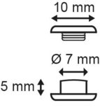 Rivet de serrage permanent  - ø7mm - longueur tube 1,5mm - noir_