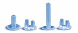 Reusable assembly rivet with wing nut - ø5mm - tube length 13mm - plastic - transparent_