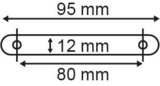 Closing plate for bookbinder - pvc for bookbinder - size 12x95mm - white_