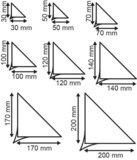 Adhesive triangle sleeve - pvc - size 140x140mm - transparent_