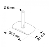 Adhesive support 90 ° for tube holder_