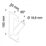 Adhesive pole holder 1 position_