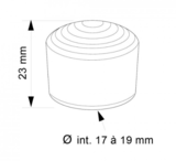 Embout couvrant pour tube ø 17-19 mm_