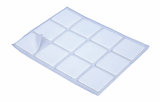 Dubbelzijdige pads - 25x25mm - 240 pads - 705t - Transparant_