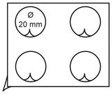 Dubbelzijdige zelfklevende pads - ø20mm - 5000pads_