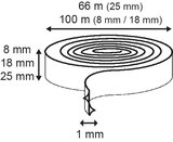 Double-sided tape with adhesive - roll 50m_