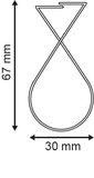 Metal hook clamp for false ceiling - width 30mm - height 67mm_