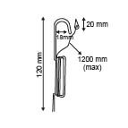 Ophanghaak 18mm voor draad_