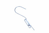 Metal hook with invisible wire and adjustable in height - height 120mm - wire length 1500mm_