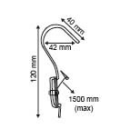 Ophanghaak 42mm voor draad_