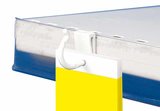 Plastic shelf clip with hook - fixing 60x18x13mm - hook capacity 28mm - white_