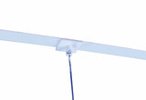 Crochet de plafond adhésif carré avec œillet de suspension rotatif  - dim. 30x30mm - adhésif permanent - blanc_