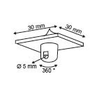 Draaiend haak+tape 30x30mm_