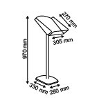 Stand display - pc - size a4landscape - dim.foot270x270mm - height 965mm_