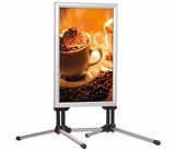 Clip-on easel with spring base, square corners - aluminum - waterproof - size a0 - profiles height 32mm_