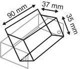 Kaarthouder voor visitekaartjes - ps - formaat 90x37mm - transparant_