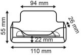 Porte-cartes avec support - ps - dim.26x110x55mm - transparent_