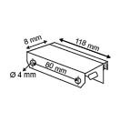 Couponhouder  - pp - capaciteit 18mm - foam tape - transparant_