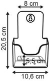 Brochurehouder met ophangoogjes - ps - formaat 1/3 a4 - transparant_