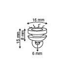 Magnet with hanging hook - ø16mm_