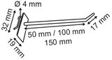 Enkele haak - 150mm_