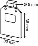 Porte-étiquette pour broche double - dim.17x38mm - ø 5mm_