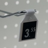 Porte-étiquette pour double broche  - pe - dim.28x38mm - ø4mm - blanc_