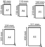 Adhesive sleeve with short open side - pp - a3 format - transparent_