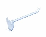 Simple plastic brooch with 3 hooks - plastic - 3 hooks - length 100mm - white_