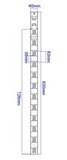 Bande cross merchandising  - pp - 12positions - dim.40x830mm - transparent_