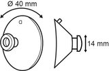 Zuignap met knop ø40mm_