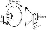 Hook suction cup - ø40mm_