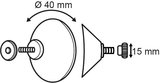 Ventouse à vis blanche  - ø40mm_