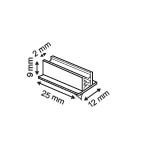 Grippeur base "T" adhésive  - pvc - 13x25mm - adhésif permanent_